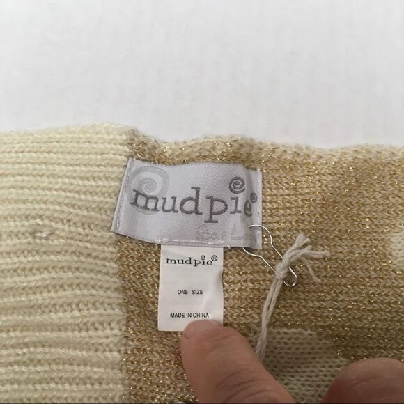 NWT Mud Pie convertible polkadot scarf OS - Picture 4 of 7